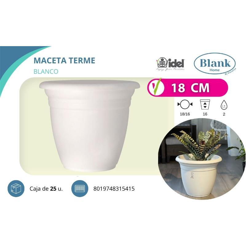 MACETA TERME BLANCA 18 CM