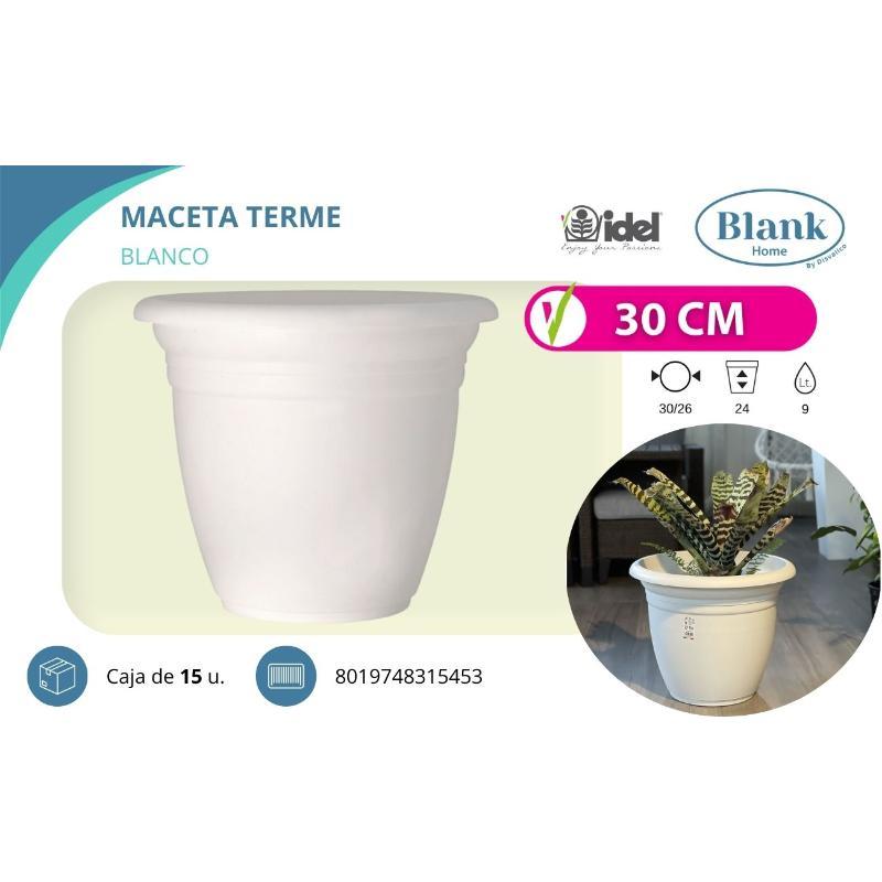 MACETA TERME BLANCA 30 CM
