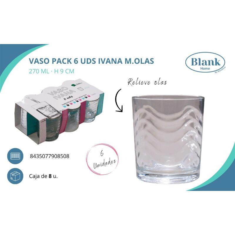 VASO PACK 6 UDS IVANA M.OLAS