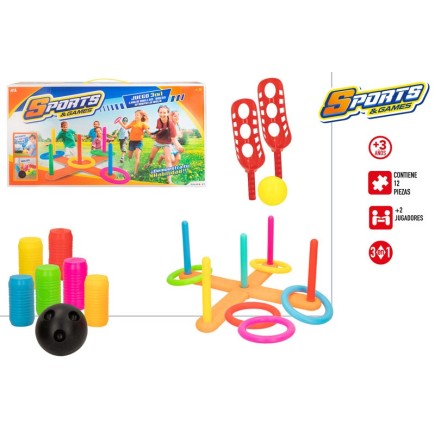 JUEGO 3 EN 1 LANZA ANILLAS SPORTS