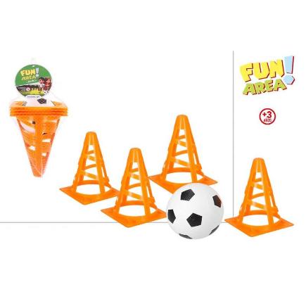 SET CONOS Y BALON FUTBOL FUN AREA