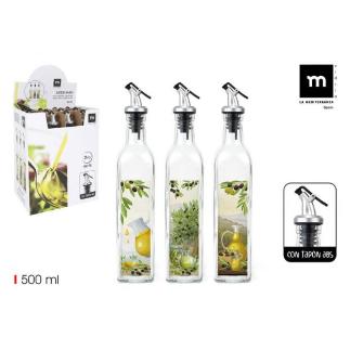 ACEITERA VIDRIO 500 ML C/TAPON ABS