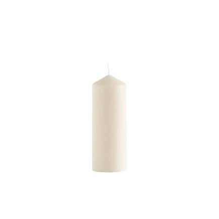 VELA PILLAR CILINDRICA MACIZA COLOR MARFIL 7X15 CM