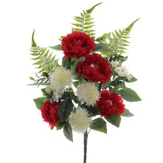 PALMA PEONIAS MUM ROJO
