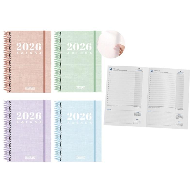 AGENDA ROMA TAPA PP D P 15X21 CON ESPIRAL SURTID