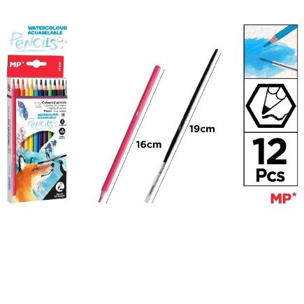 LAPICES DE COLORES ACUARELABLES 12 UDS