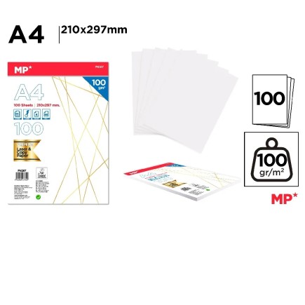 PAPEL A4 100 HOJAS 100 G