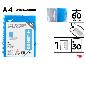 CARPETA 30 FUNDAS A4 CON ESPIRAL Y GOMAS AZUL