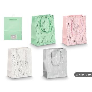 BOLSA ASA PUNTOS SURT 4 COL 23X18X10 CM