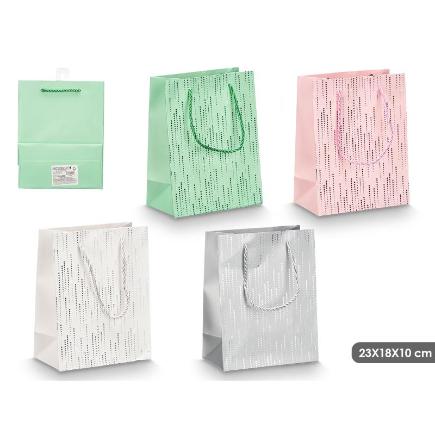 BOLSA ASA PUNTOS SURT 4 COL 23X18X10 CM