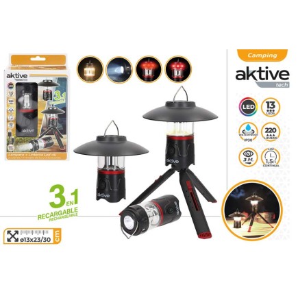 FAROL LINTERNA C/TRIPODE Y CARGADOR UDB 3 FUNCIONES AKTIVE