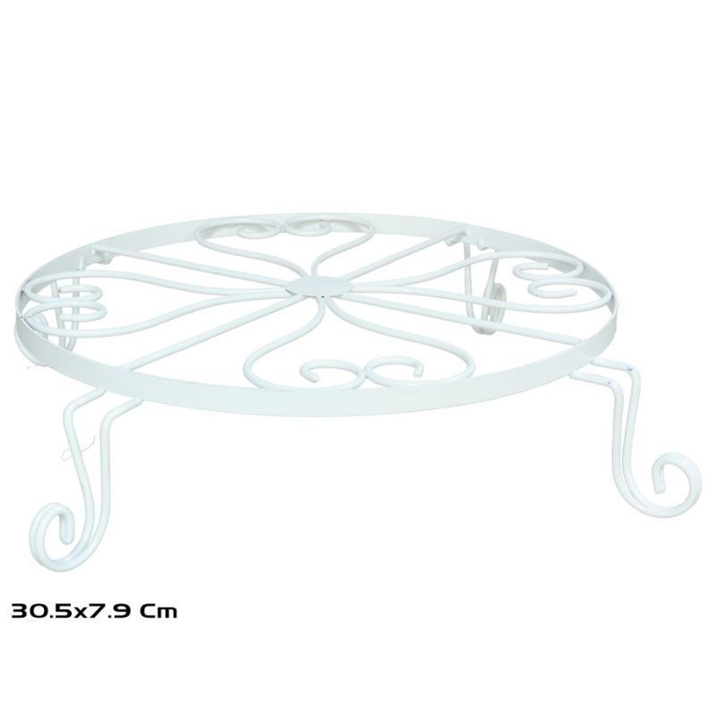 SOPORTE MACETA LUNA 30.5X7.9 CM BLANCO