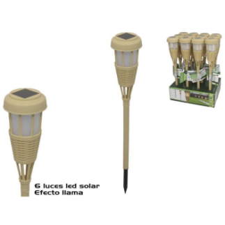 ANTORCHA SOLAR LLAMA TEO 6 LED 50.5X7.5X7.5 CM