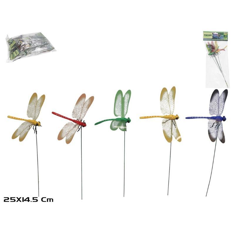 PINCHO X5 PCS LIVELULA COL SRT 25X14.5 CM