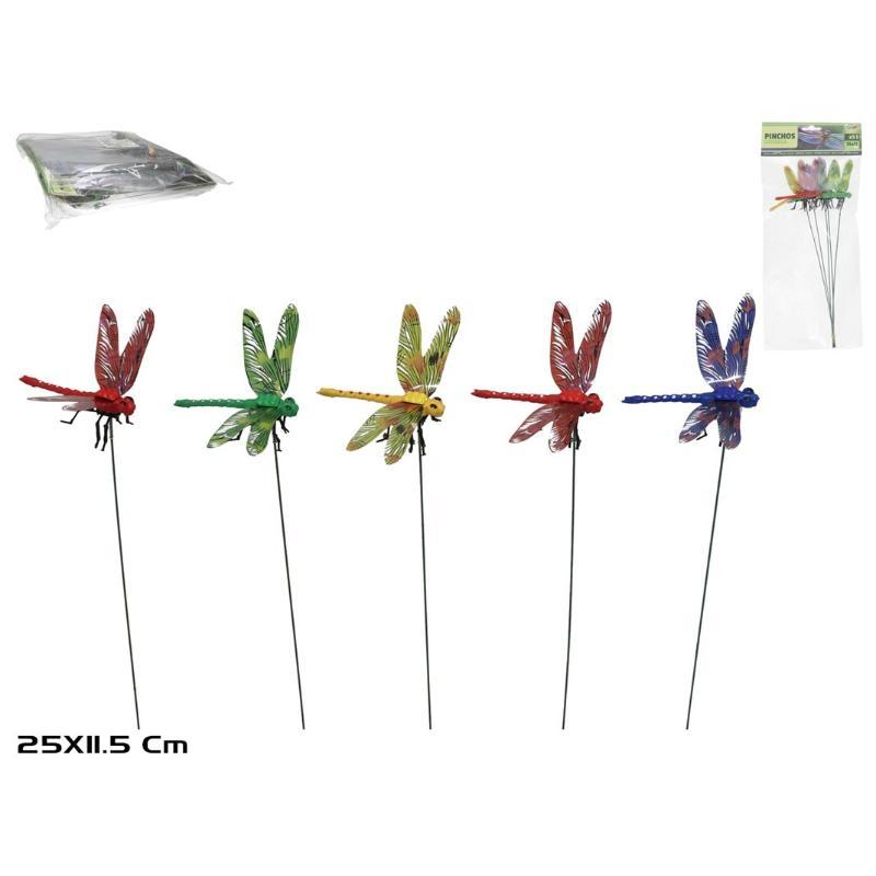 PINCHO X5 PCS LIVELULA COL SRT 25X11.5 CM