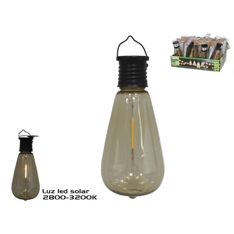 BOMBILLA SOLAR 1 LED COLGANTE 6X13.7 CM