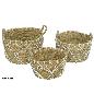 SET 3 CESTOS CON ASAS DEMETER 35X23 CM
