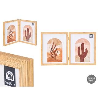 PORTAFOTO DOBLE EFECTO BAMBU 20X25 CM