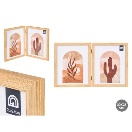 PORTAFOTO DOBLE EFECTO BAMBU 20X25 CM
