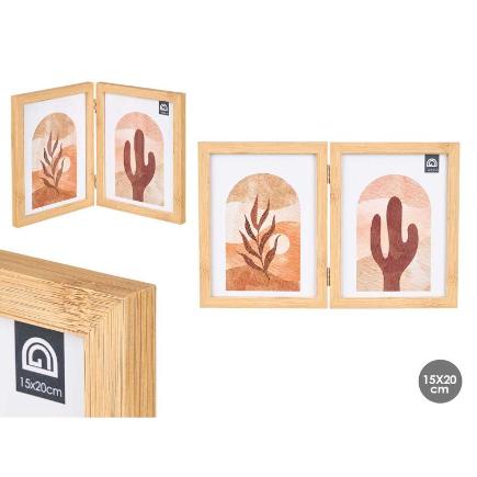 PORTAFOTO DOBLE EFECTO BAMBU 15X20 CM