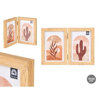 PORTAFOTO DOBLE EFECTO BAMBU 10X15 CM