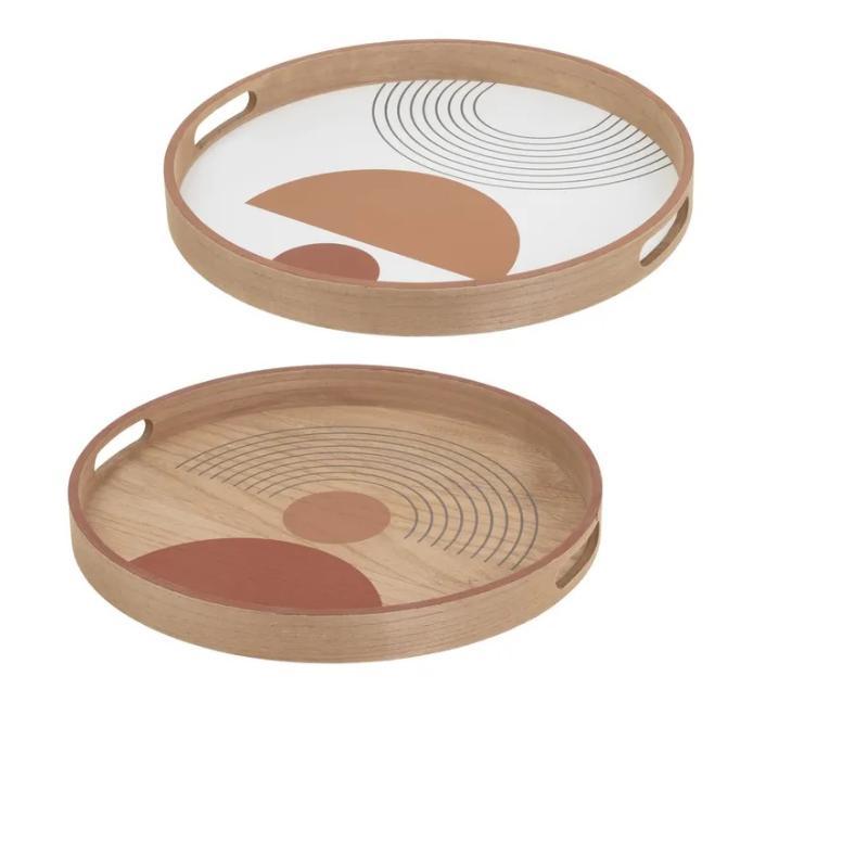 BANDEJA 2/M ARCH MOTIF MDF 40X40X4 CM