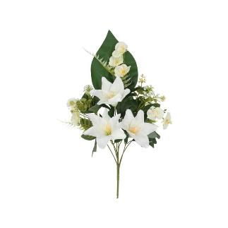 CONJUNTO AZUCENA-ORQ X8 55 CM BLANCO