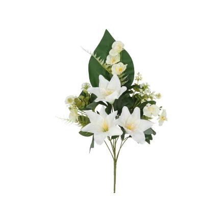 CONJUNTO AZUCENA-ORQ X8 55 CM BLANCO