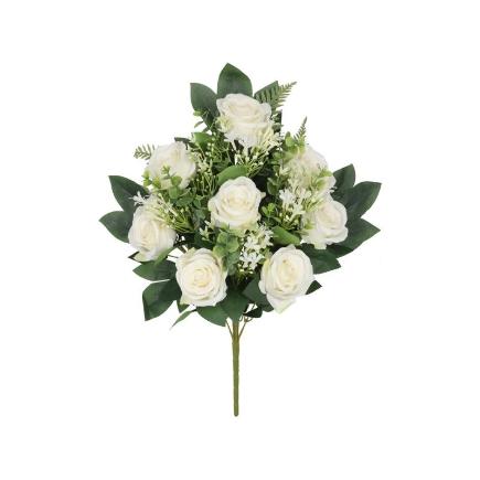 CONJUNTO ROSAS MED X12-56 CM BLANCO