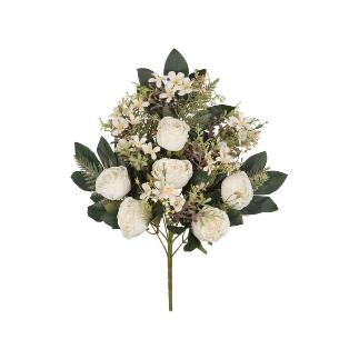 CONJUNTO ROSAS-MIX (A) X12-56 CM CREMA
