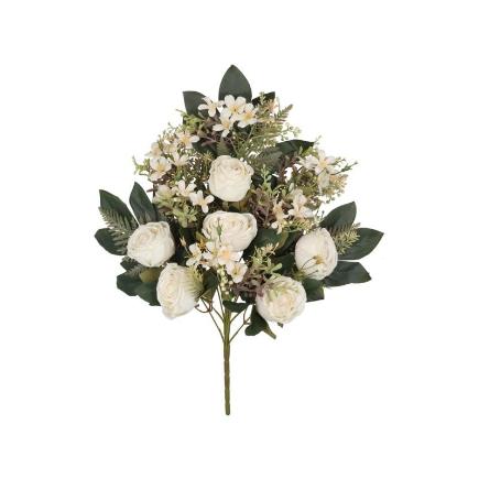 CONJUNTO ROSAS-MIX (A) X12-56 CM CREMA