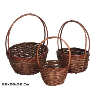 SET 3 CESTOS ALUKA 28X28X38 CM