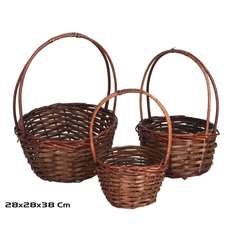 SET 3 CESTOS ALUKA 28X28X38 CM