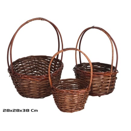 SET 3 CESTOS ALUKA 28X28X38 CM