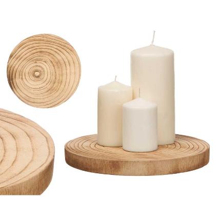 SOPORTE REDONDO MADERA QUEMADA GRD