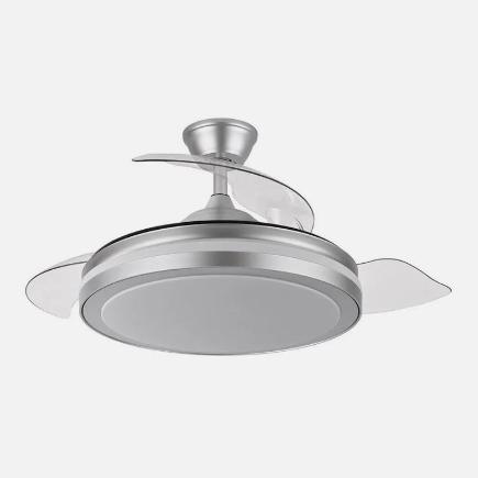VENTILADOR DC ESPARTA PLUS 72W 6120LM PLATA 107D 3 ASPAS