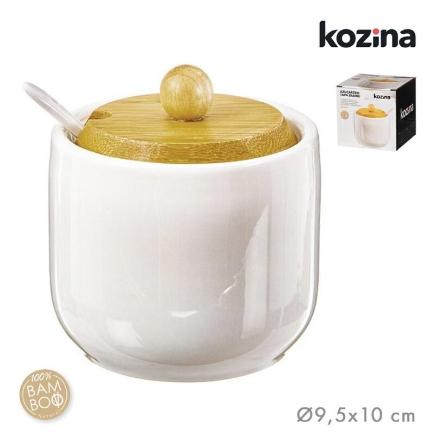 AZUCARERO CERAMICA TAPA BAMBU