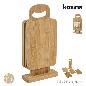 SET 4 TABLAS BAMBU CON SOPORTE
