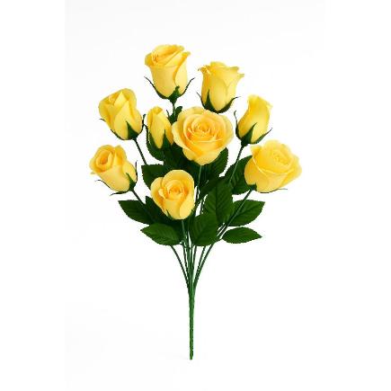 RAMO ROSAS/CAPULLOS X10 46 CM AMARILLO