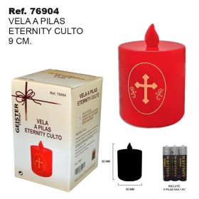 VELA A PILAS ETERNITY CULTO 6.5 X9 CM