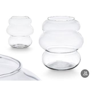 JARRON CRISTAL BURBUJA ANCHO 25 CM