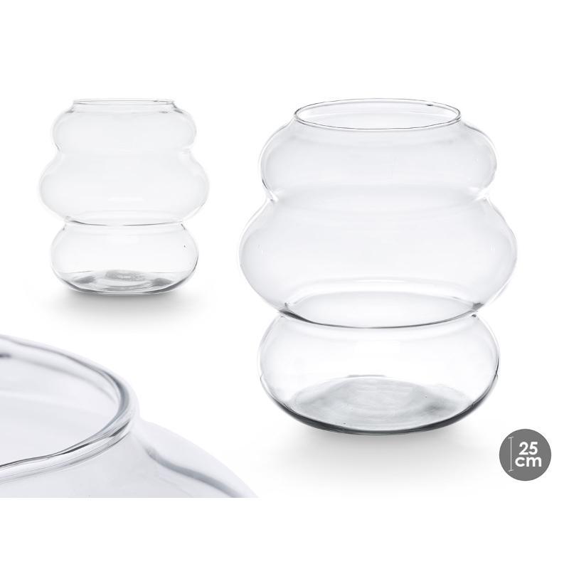JARRON CRISTAL BURBUJA ANCHO 25 CM
