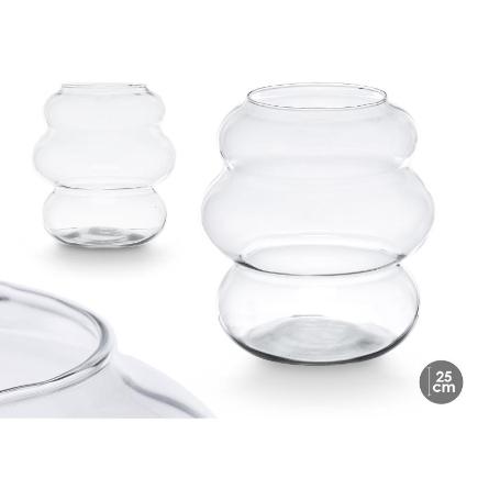 JARRON CRISTAL BURBUJA ANCHO 25 CM