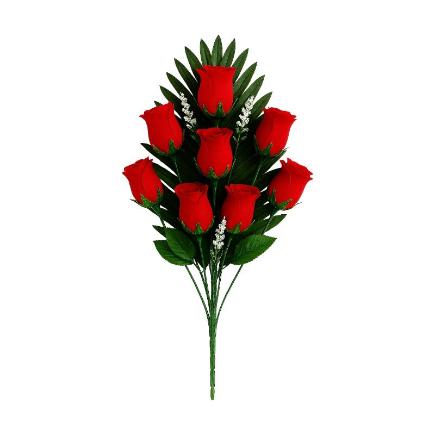 RAMO PALMA CAPULLOS X8 43 CM ROJO