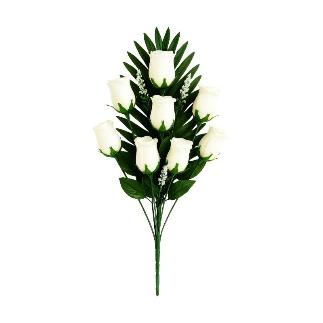 RAMO PALMA CAPULLOS X8 43 CM CREMA