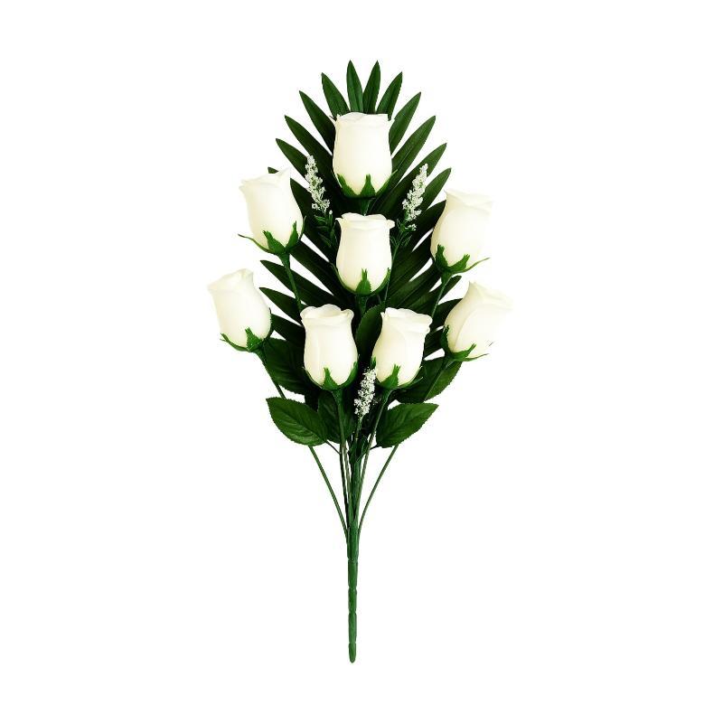 RAMO PALMA CAPULLOS X8 43 CM CREMA