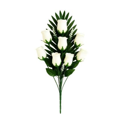 RAMO PALMA CAPULLOS X8 43 CM CREMA