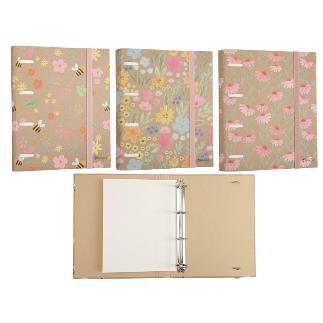 CARPETA KRAFT 4 ANILLAS SPRING FLOWERS A4