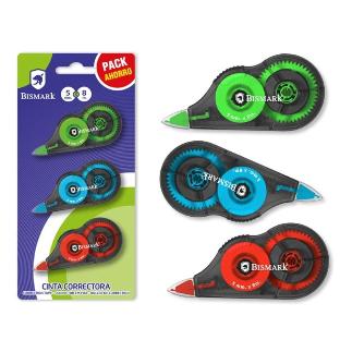 CINTA CORRECTORA BISMARK 8 M PACK AHORRO 3 UDS