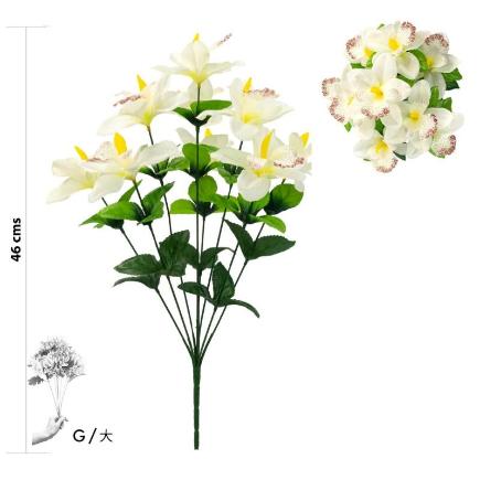 RAMO 9 ORQUIDEA 46 CM BLANCO